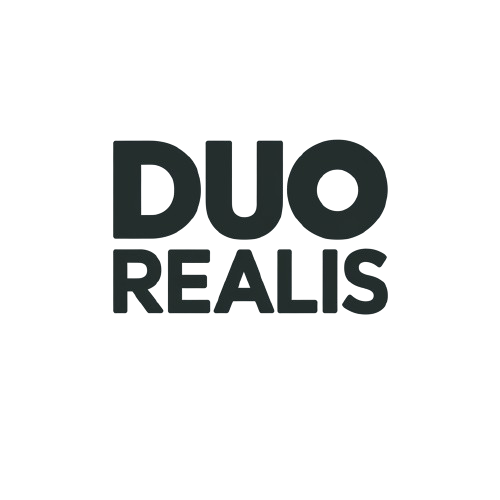 Duo Realis logo in black on white background